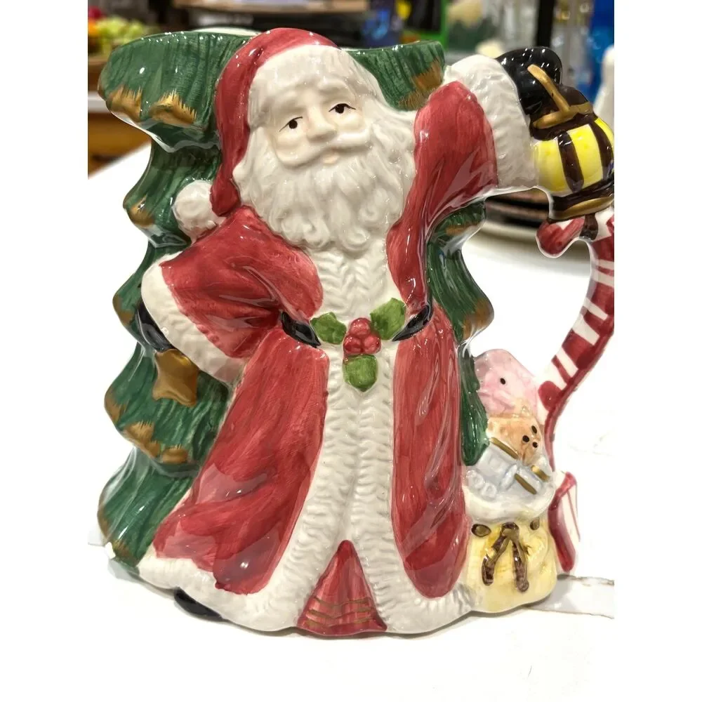 World Bazaar Vintage Santa Pitcher Christmas Tree Kitsch Christmas Decor Festive